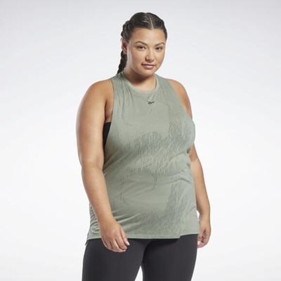Reebok Women's  Plus Size Burnout Tank Top Size 1X Harmony Green NWT - Picture 1 of 6